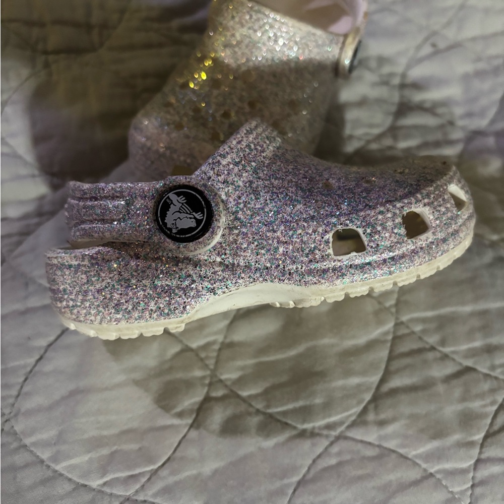CROCS Kids Sparkly Glitter Clogs